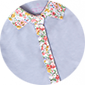 POLO FEMME BUMP CIEL COL FLEURS ROSE